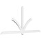 Ekena Millwork Redmond Architectural Grade PVC Gable Bracket, 108"W x 49 1/2"H x 2"D x 4"F, 11/12 Pitch GBP108X50X0204RED00 - alternate 1